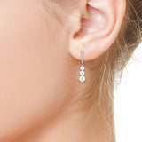 Effy 14K White Gold Diamond & Cultured Fresh Water Pearl Drop Earrings