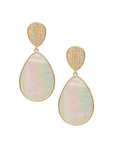 Effy 14K Yellow Gold Diamond & Mother of Pearl Drop Earrings