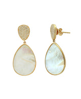 Effy 14K Yellow Gold Diamond & Mother of Pearl Drop Earrings