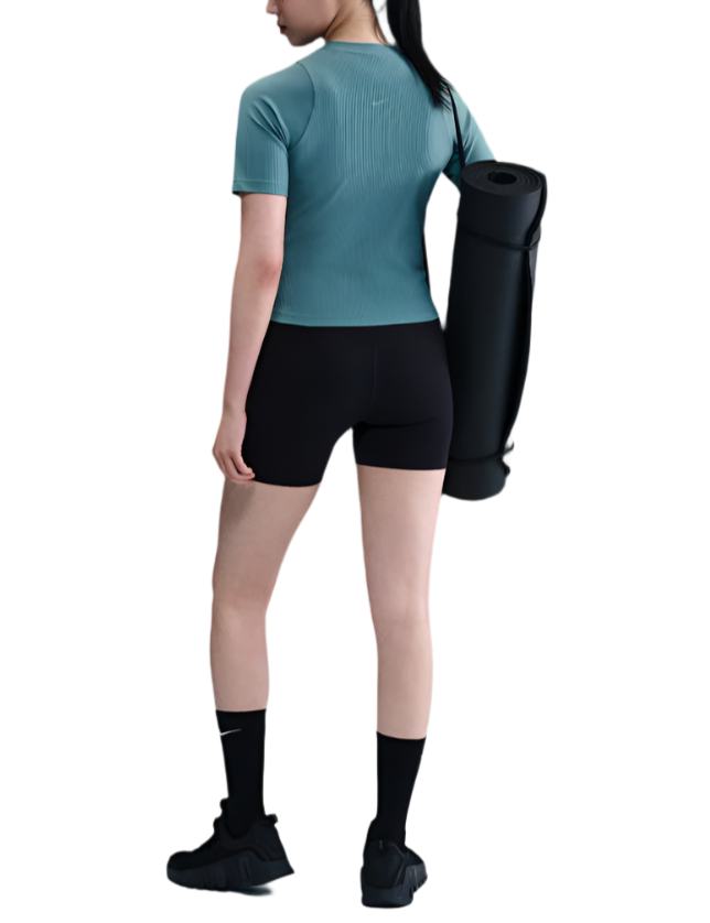 Nike Womens Zenvy Rib Dri-FIT Short Sleeve T-Shirt