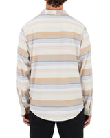 Hurley Mens Portland Stripe Stretch Flannel Long Sleeve Shirt