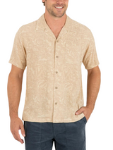 Hurley Mens Lisbon Camp Short Sleeve Shirt