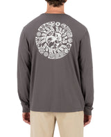 Hurley Mens Skull Mandala Long Sleeve T-Shirt