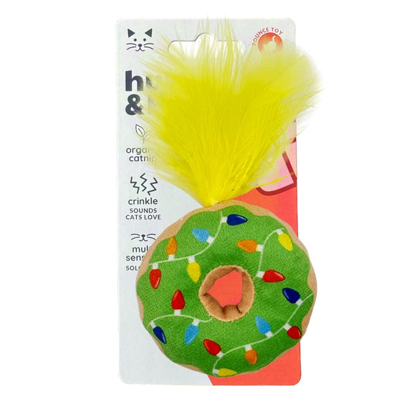 Huxley & Kent Lit Donut Plush Cat Toy