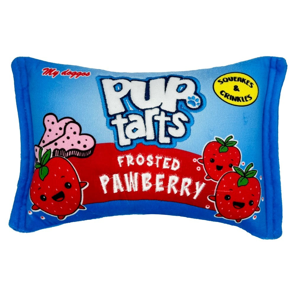 Huxley & Kent Pup-Tarts Frosted Strawberry Power Plush Dog Toy - Small