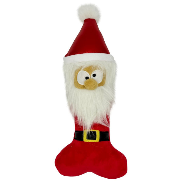 Huxley & Kent Silly Santa Bone Power Plush Dog Toy