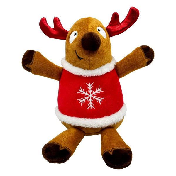 Huxley & Kent Rocky Reindeer Power Plush Dog Toy - Large