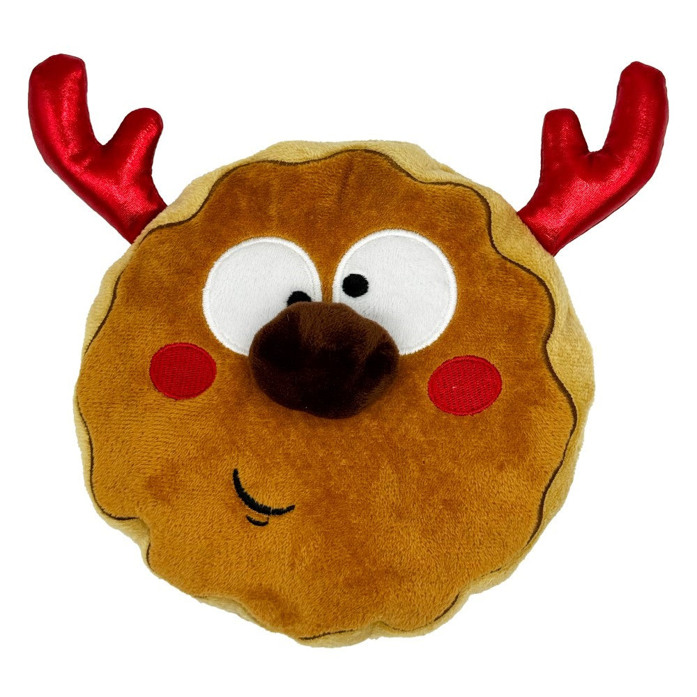 Huxley & Kent Gotta Dash Reindeer Cookie Power Plush Dog Toy - Small