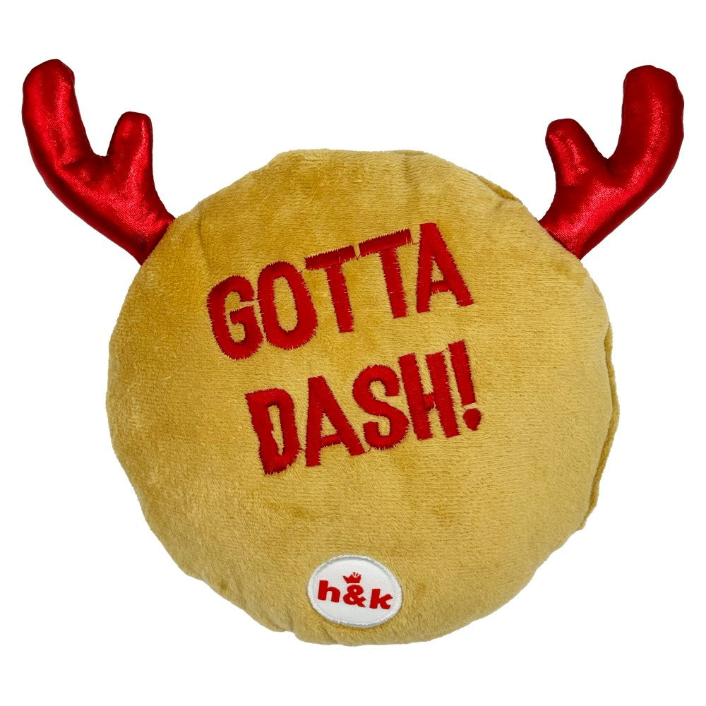 Huxley & Kent Gotta Dash Reindeer Cookie Power Plush Dog Toy - Small