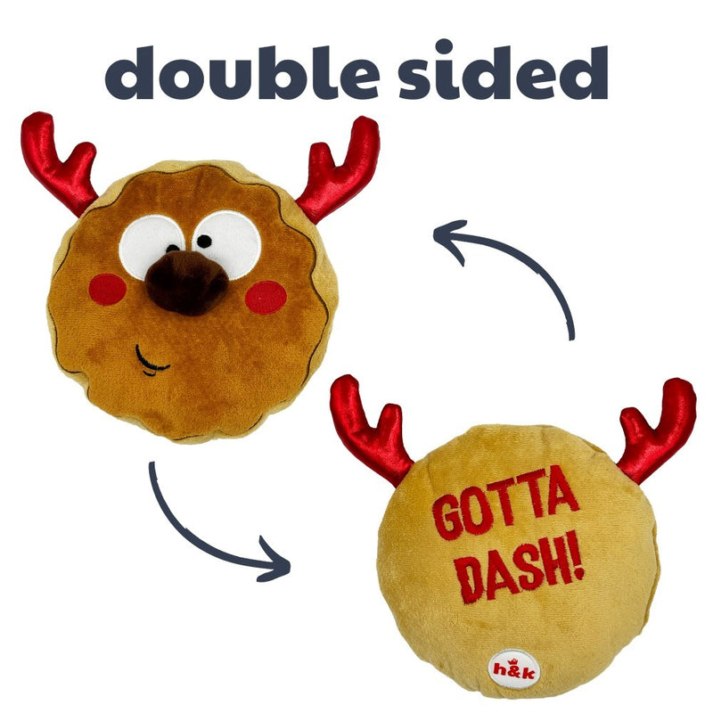 Huxley & Kent Gotta Dash Reindeer Cookie Power Plush Dog Toy - Small