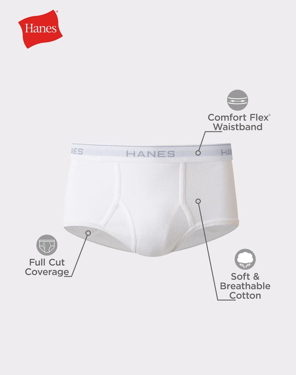 Hanes Mens White Brief Underwear - 6 Pack