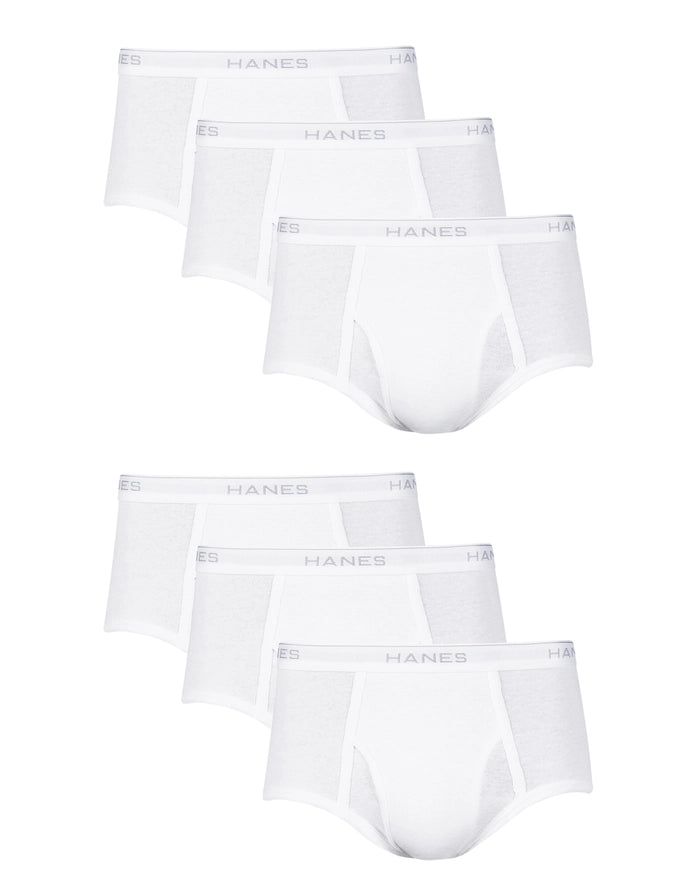 Hanes Mens White Brief Underwear 6 Pack ShopCGX