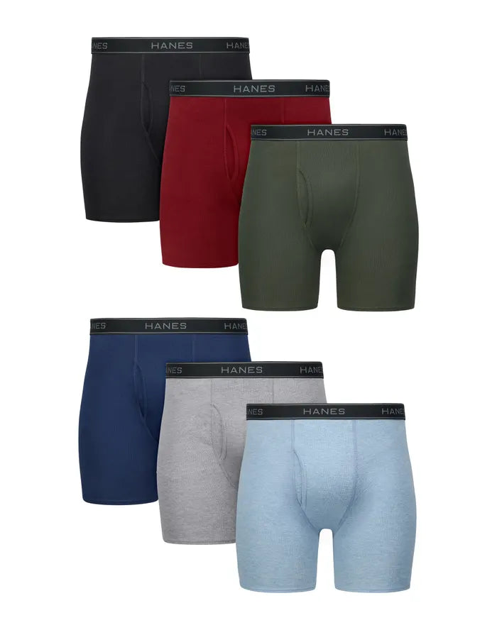 Hanes Mens Moisture Wicking Boxer Brief Underwear