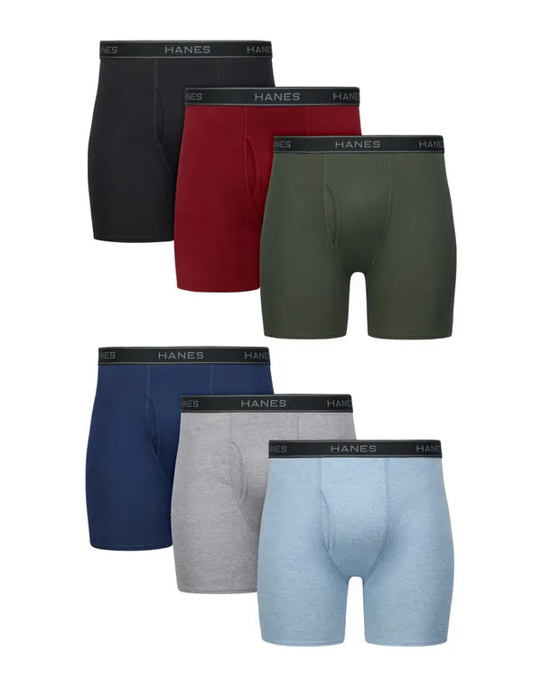 Hanes Mens Moisture Wicking Boxer Brief Underwear