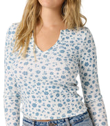 O'Neill Womens Gaia Primrose Long Sleeve Top