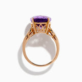 Effy 14K Rose Gold Purple Amethyst & Diamond Cocktail Ring