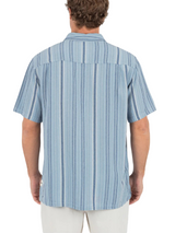 Hurley Mens Oceanside Stripe Short Sleeve Shirt