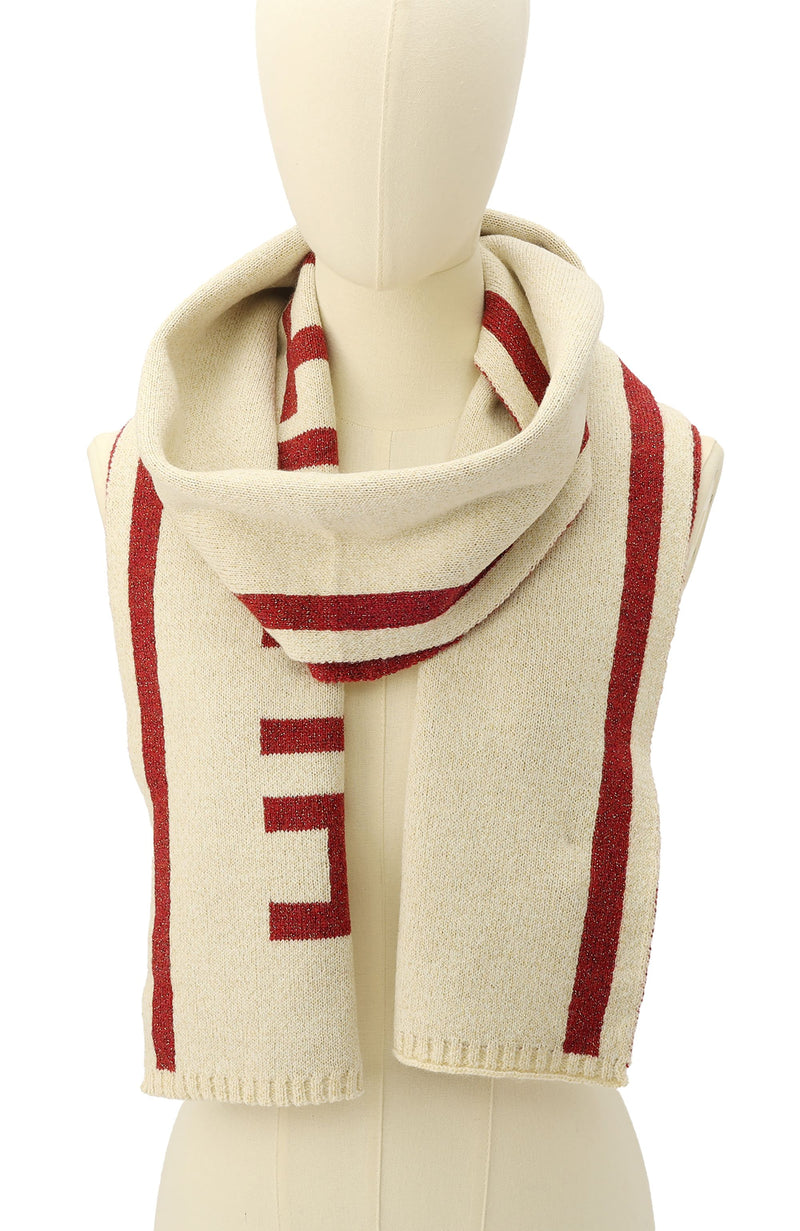 Hunter Metallic Rib Logo Scarf