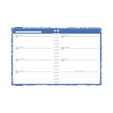 Denik Blue Meadow Hardcover Undated Planner with Elastic Pen Holder