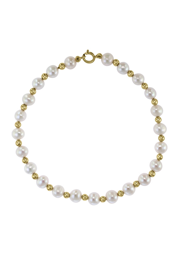Effy 14K Yellow Gold Cultured Fresh Water Pearl Bracelet