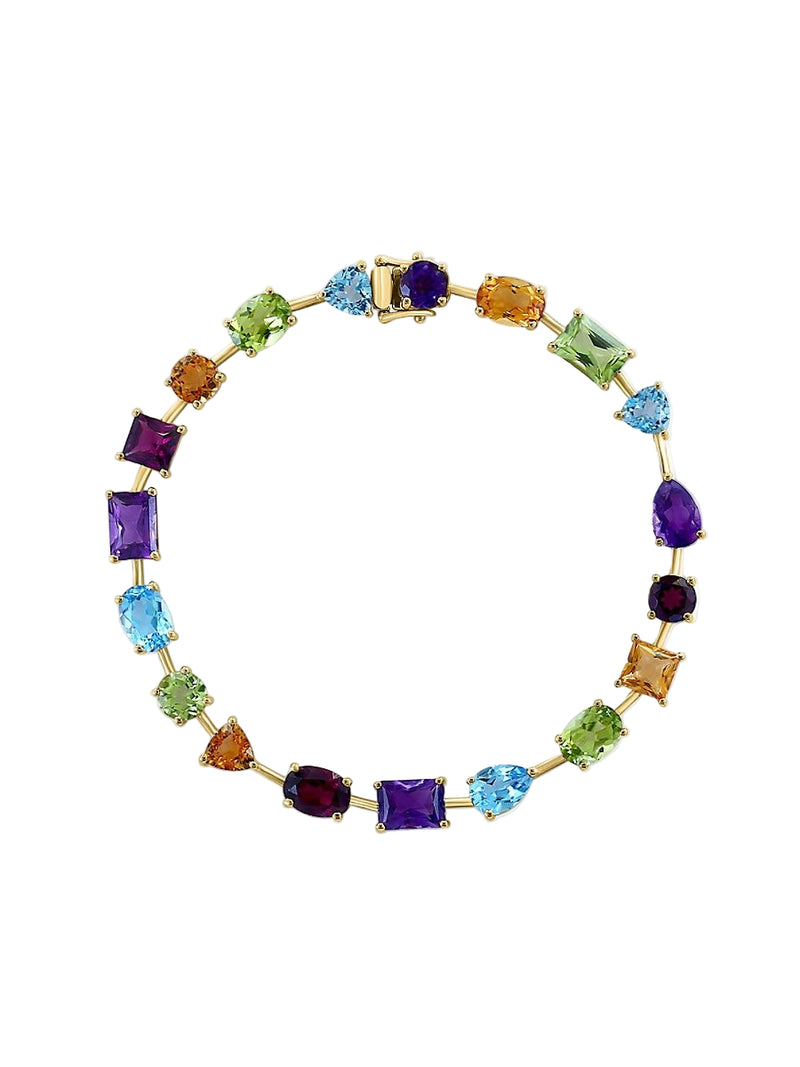Effy 14K Yellow Gold Diamond & Multi-Stone Bracelet