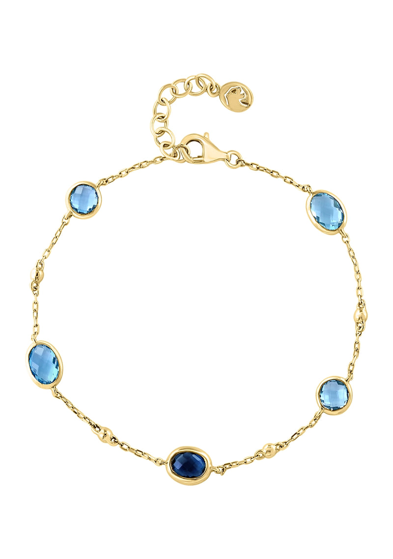Effy 14K Yellow Gold Blue Topaz & London Blue Topaz Bracelet