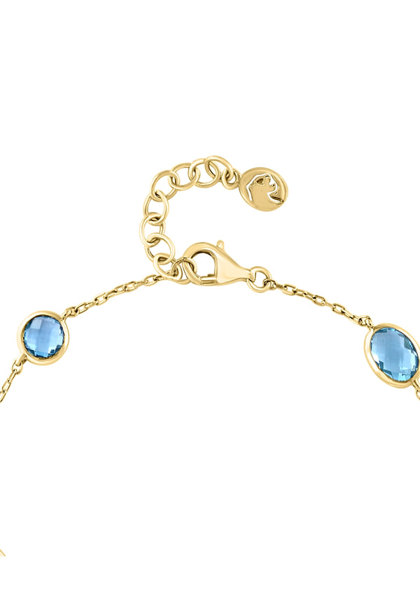 Effy 14K Yellow Gold Blue Topaz & London Blue Topaz Bracelet