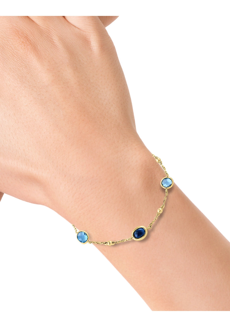 Effy 14K Yellow Gold Blue Topaz & London Blue Topaz Bracelet