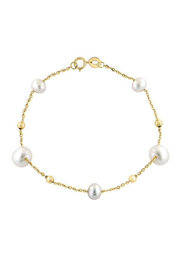 Effy 14K Yellow Gold Cultured Fresh Water Pearl Bracelet