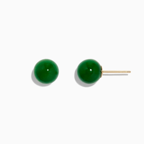 Effy 14K Yellow Gold Jade Stud Earrings