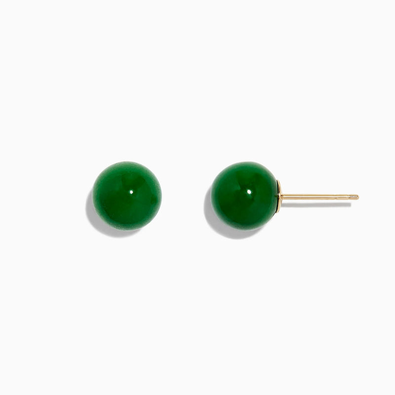 Effy 14K Yellow Gold Jade Stud Earrings