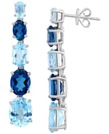 Effy 14K White Gold London Blue Topaz & Sky Blue Topaz Drop Earrings