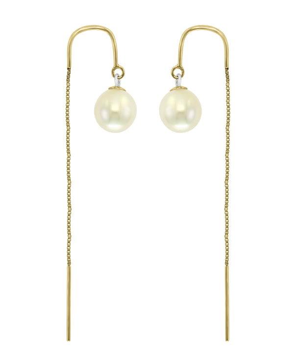 Effy 14K Yellow Gold Cultured Fresh Water Pearl Threader Earrings