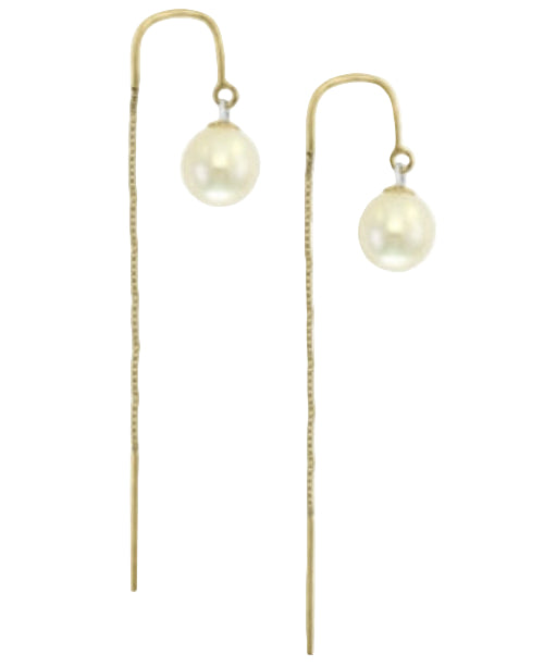 Effy 14K Yellow Gold Cultured Fresh Water Pearl Threader Earrings