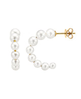 Effy 14K Yellow Gold Cultured Fresh Water Pearl C-Hoop Earrings