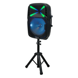 iHome iHPA-1500LT-PK Bluetooth Wireless Portable 15 Inch 200W Watt Party Speaker W/Mic and Stand