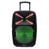 iHome iHPA-1500LT-PK Bluetooth Wireless Portable 15 Inch 200W Watt Party Speaker W/Mic and Stand