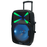 iHome iHPA-1500LT-PK Bluetooth Wireless Portable 15 Inch 200W Watt Party Speaker W/Mic and Stand
