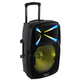 iHome iHPA-1500LT-PK Bluetooth Wireless Portable 15 Inch 200W Watt Party Speaker W/Mic and Stand