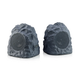 iHome IHRK-400-PR Bluetooth Outdoor Wireless Waterproof Garden Pool Rock Speakers Slate Pair