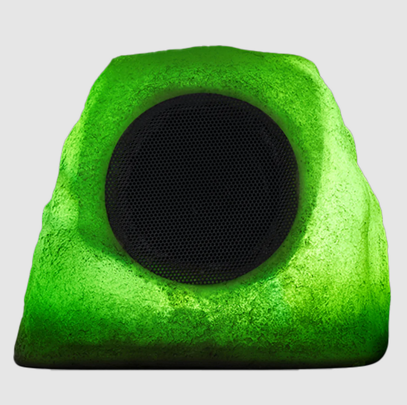 iHome IHRK-500LTMS 5" Outdoor Waterproof Solar Powered Glowing Rock Speaker Multi Link Single