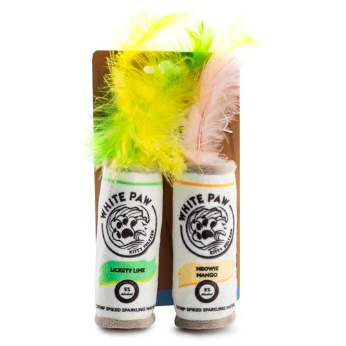 Haute Diggity Kitty White Paw Catnip Toys - 2pk