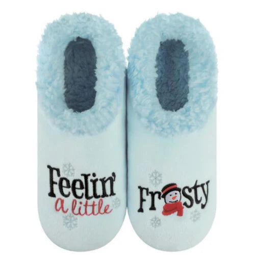 Snoozies Womens Feeling a Little Frosty Slippers - Size Medium