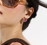 Nadri Mojito Multi Button Stud Earrings