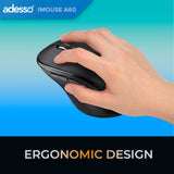 Adesso iMouse A60 Bluetooth 2.4Ghz RF Wireless Ergonomic Mouse with Copilot AI Button