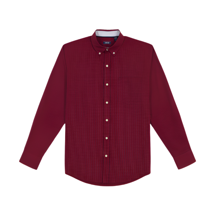 izod mens dress shirts IZOD Mens Performance Comfort Gingham Long Sleeve Shirt – ShopCGX