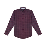 IZOD Mens Performance Comfort Woven Long Sleeve Plaid Shirt