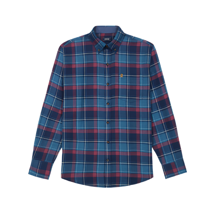 IZOD Mens Stratton Plaid Long Sleeve Flannel Shirt