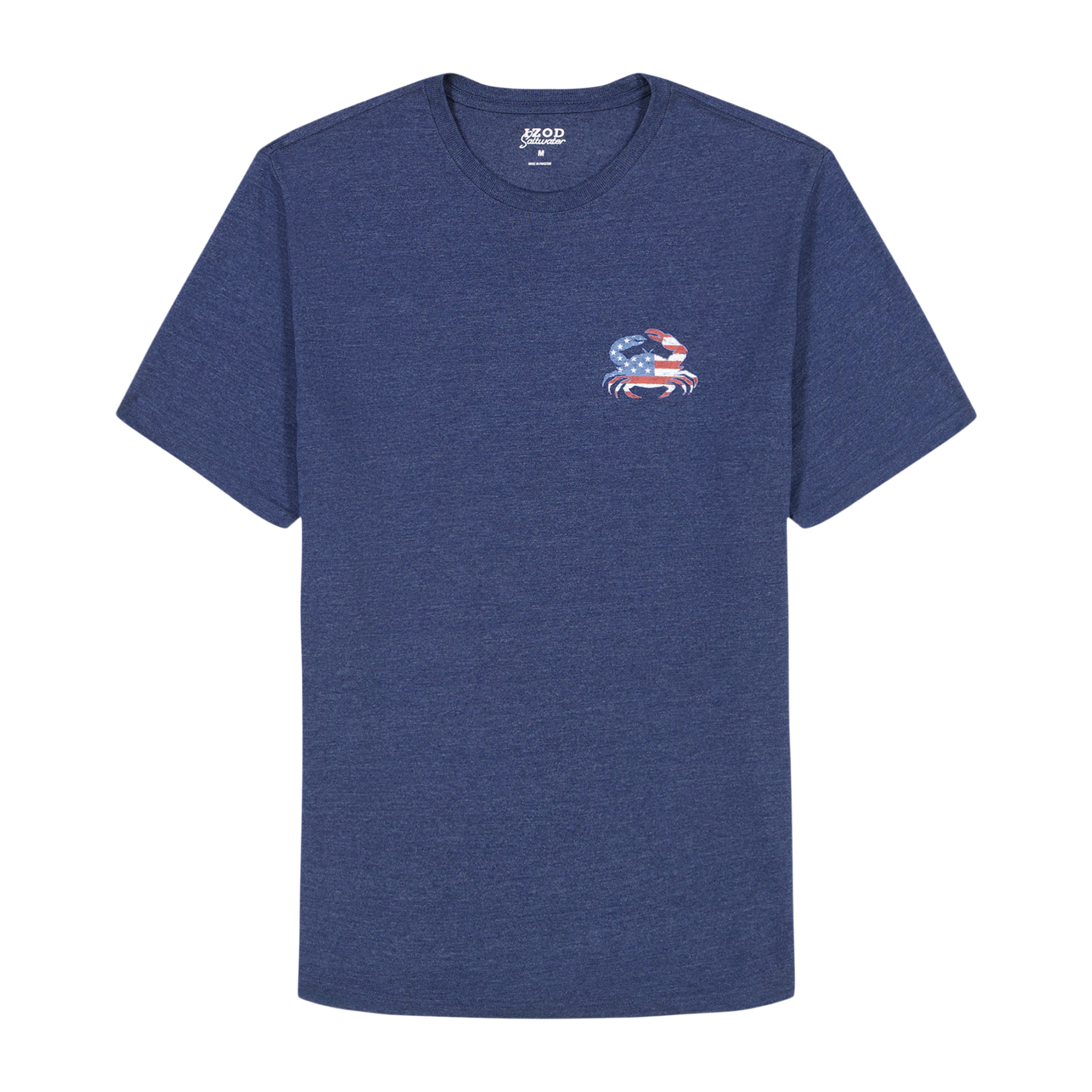 IZOD Mens Saltwater Star Crabs Short Sleeve Graphic T-Shirt