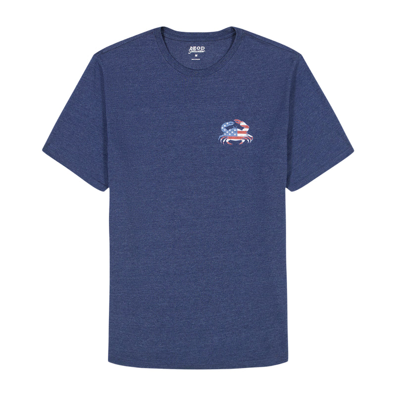 IZOD Mens Saltwater Star Crabs Short Sleeve Graphic T-Shirt